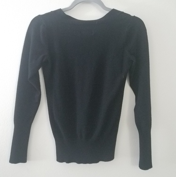 Black V-Neck Sweater by attention - Picture 6 of 6